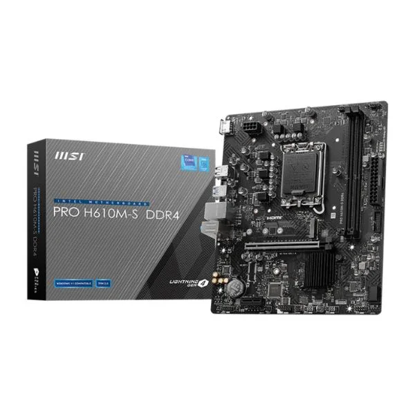 MSI TARJETA MADRE H610MS SOCKET 1700 2X DDR4-3200 2X SATA 111 6XUSB M.2 PCI HDMI