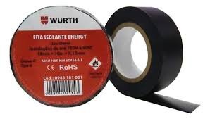 CINTA AISLANTE ELECTRICA   WURTH  18mm / 20m