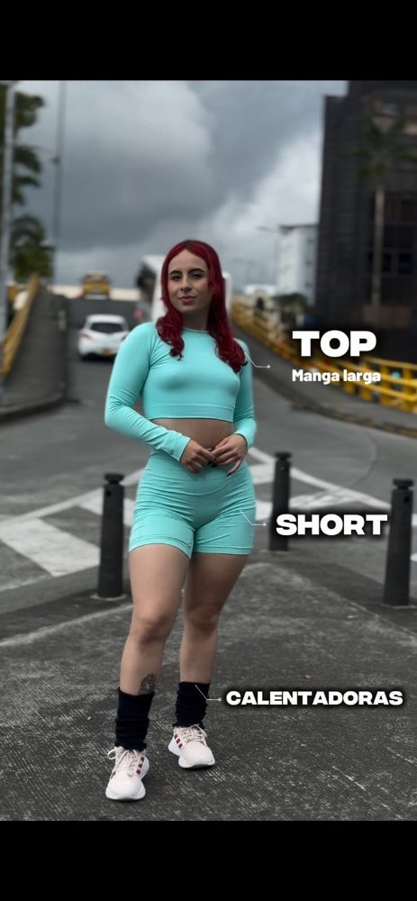 TOP MANGA LARGA S/COSTURA-U-agua marina