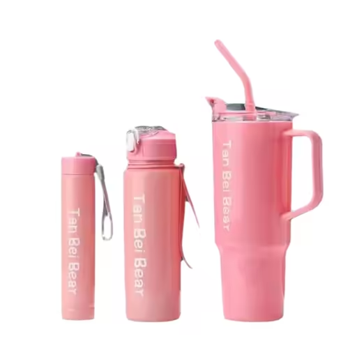 Set de Vaso con Sorbito + dos botellas.