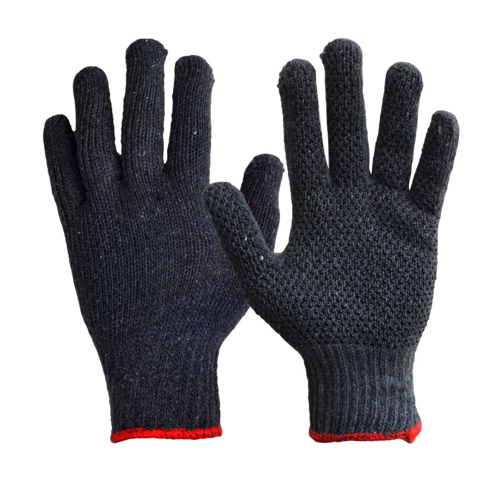 Guantes de tela gris