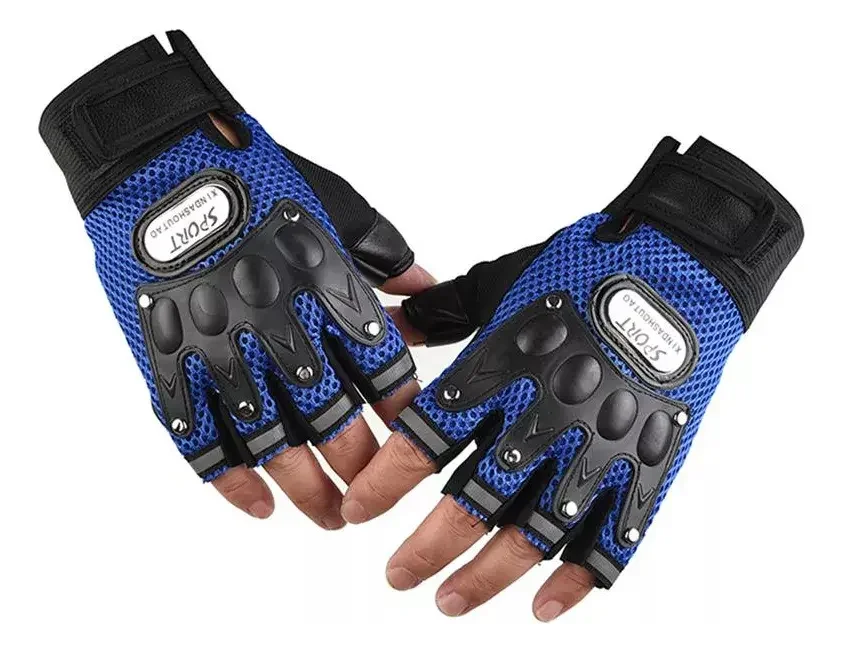 Guantes Cortos Moto Bicicleta Entrenamiento Gimnasio Pesas