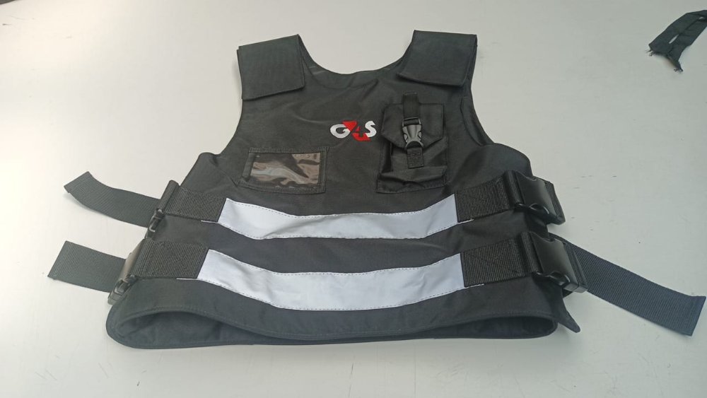 Forro de Chaleco Antibalas sin Porta Arma con CR ( CHALECO SEGURIDAD GS4 MODELO 1 CON CINTA)