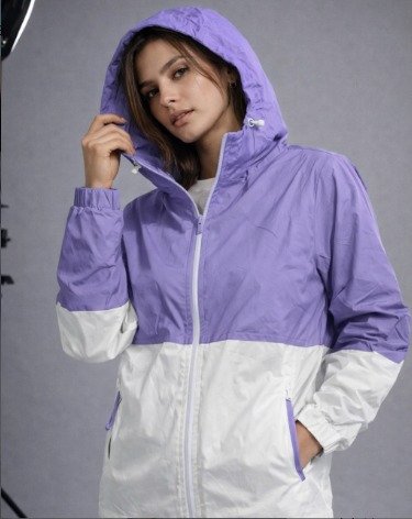 Campera Rompeviento Bicolor