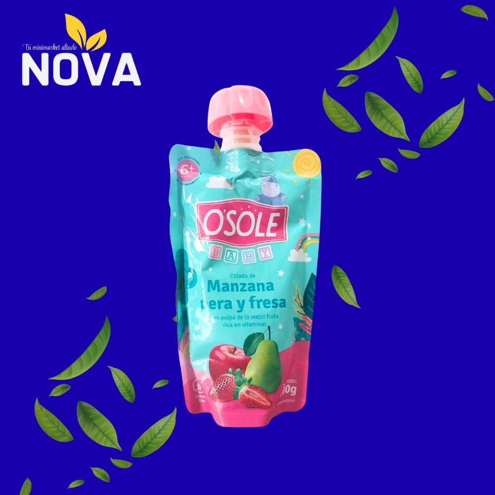 COMPOTA MANZANA PERA FRESA100GR