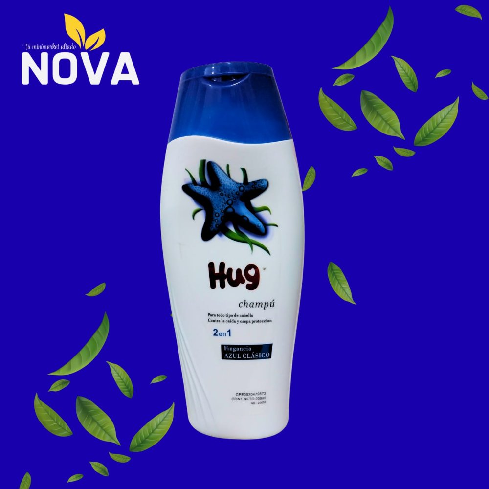 SHAMPOO HUGME 200ML AZUL CLASICO 1,2$
