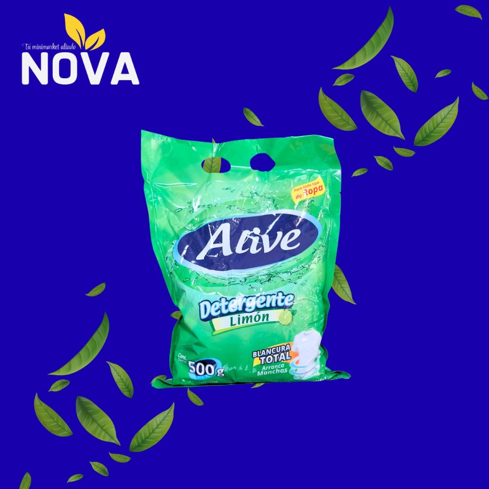 DETERGENTE ALIVE 500GR VERDE  1,1$