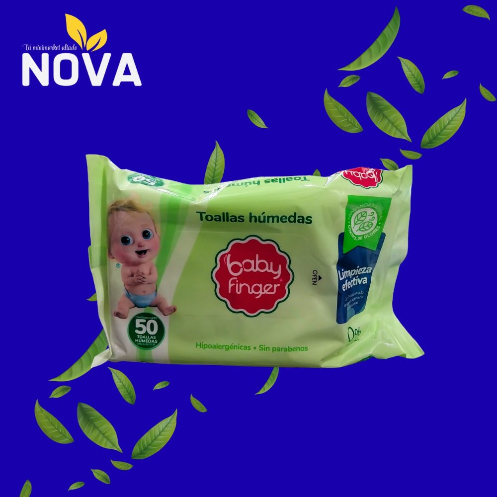 TOALLA HUMEDAD BABY FINGER VERDE