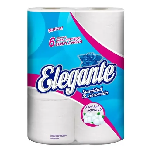 Bolson Papel higienico x 6 U  Elegante