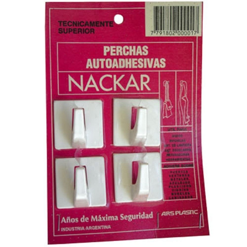 Perchas autoadhesivas por 24 u