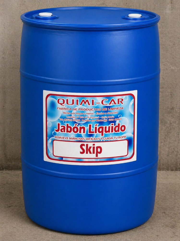 Skip tambor 220 lts jabon liquido quimicar