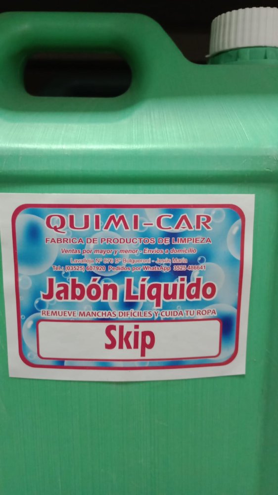 Skip 200 lts o + jabon liquido quimicar