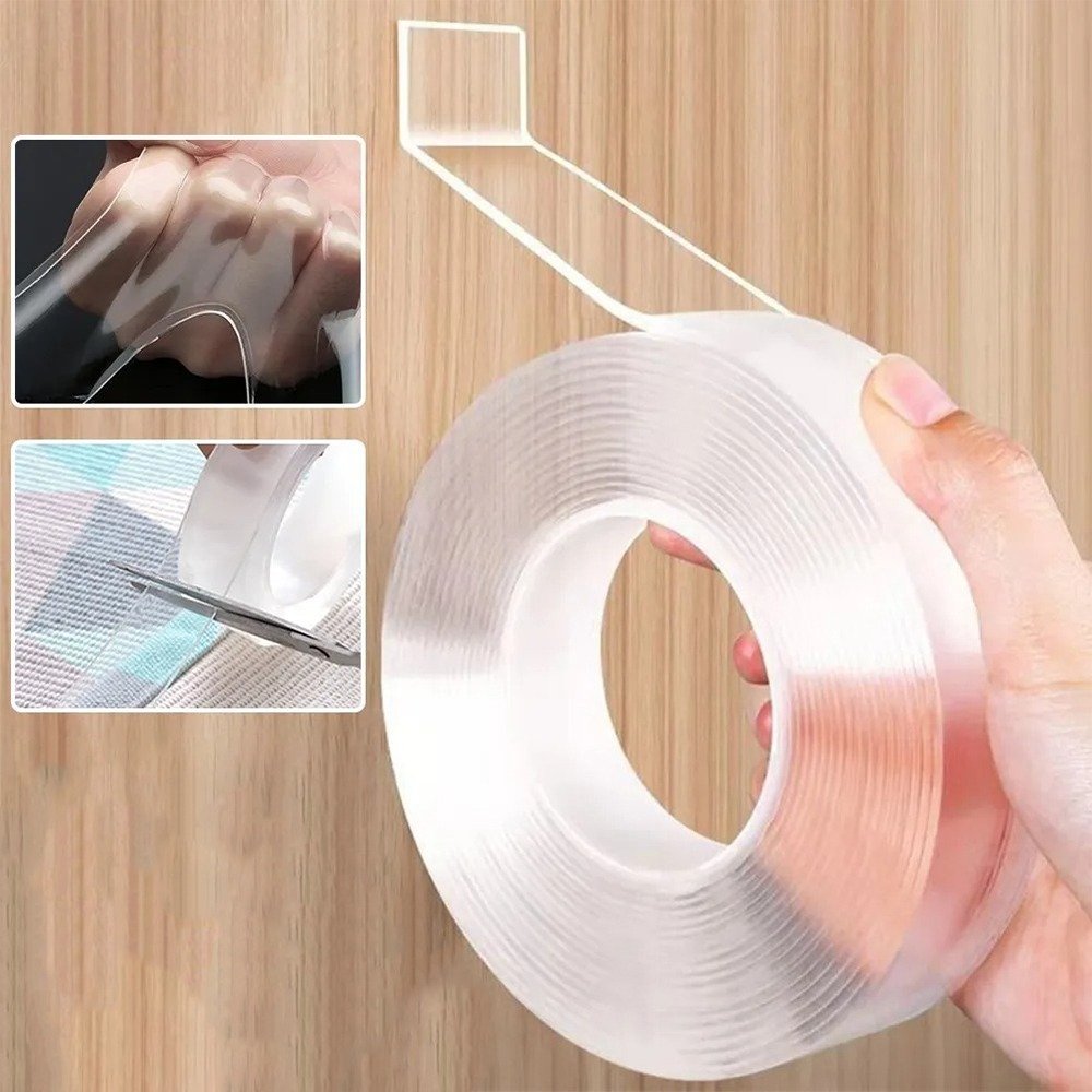 Cinta doble faz transparente 2MTS