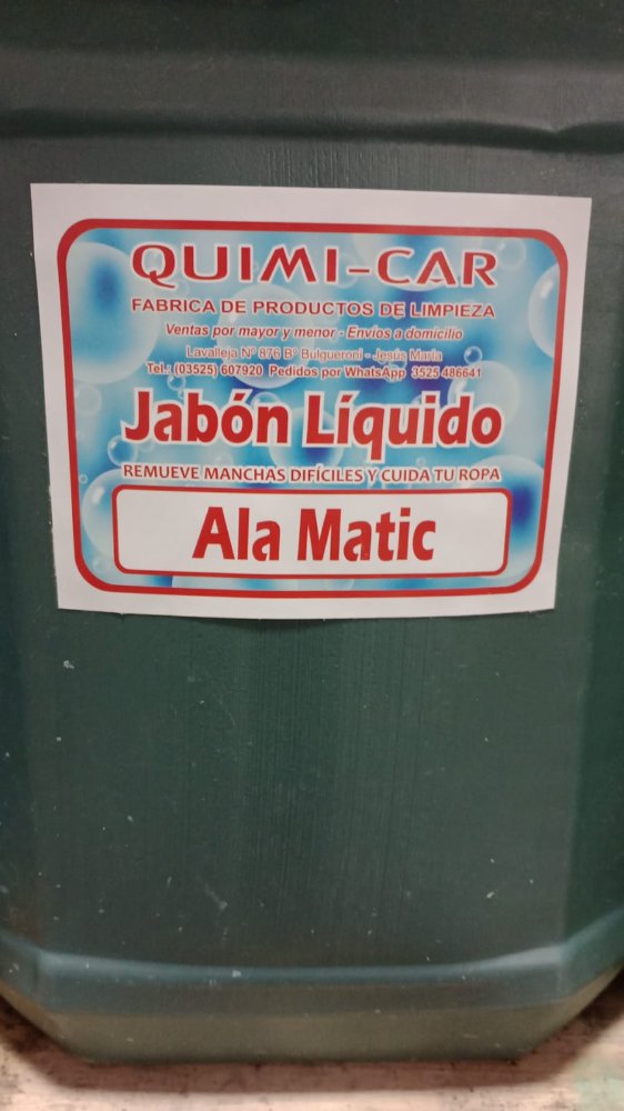 Ala matic 10 lts jabon liquido quimicar