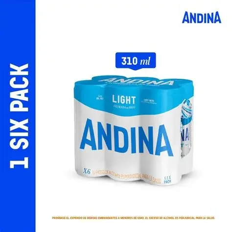 SIXPACK ANDINA LIGHT LATA 269ML