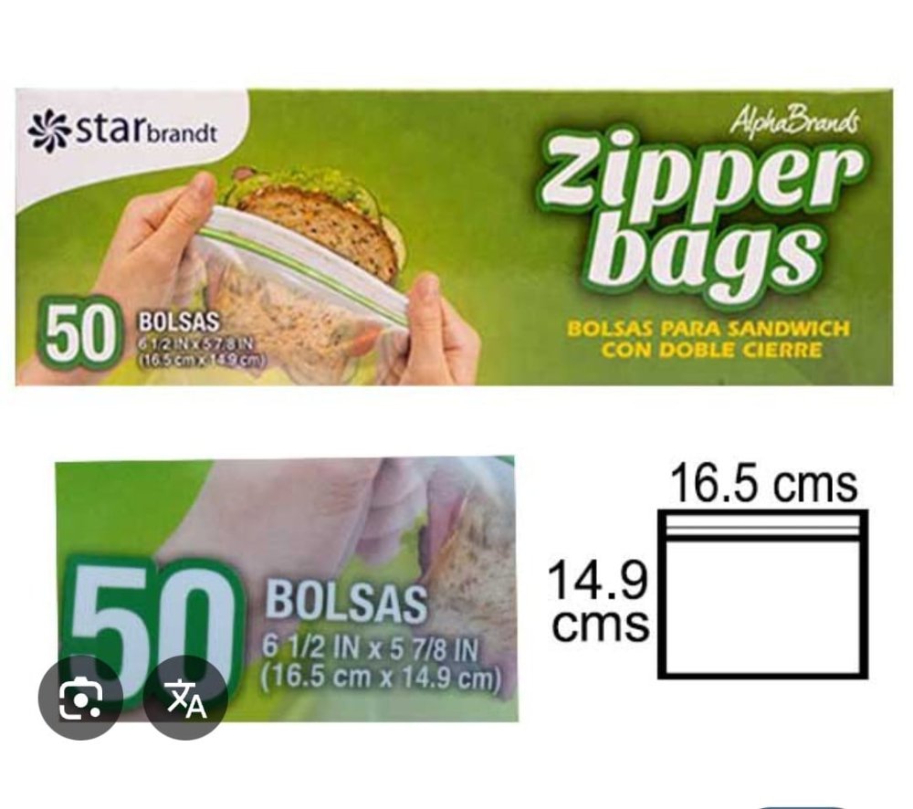 ZIPPER BAGS 50 BOLSAS