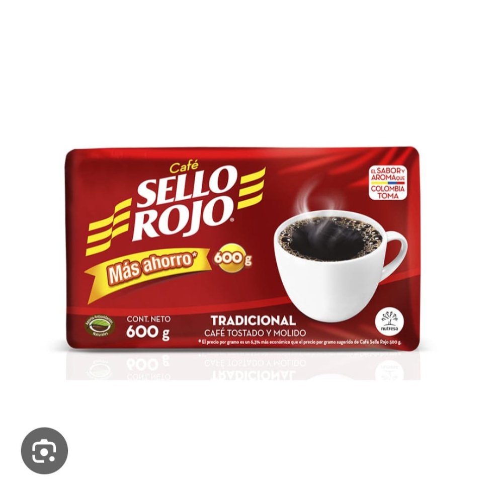 CAFE COLOMBIANO SELLO ROJO 600 GR