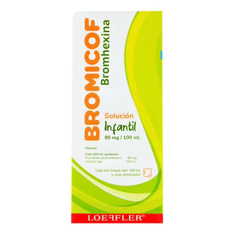 BROMICOF bromhexina infantil 80mg/100ml sol 100ml
