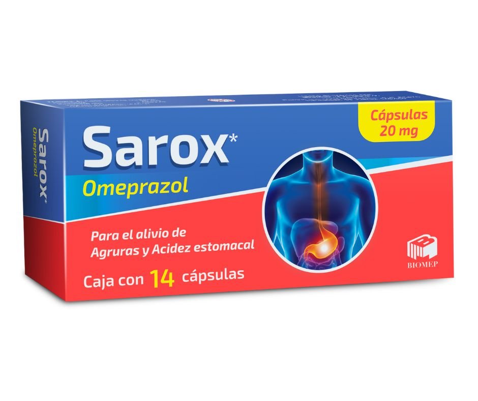 SAROX omeprazol c/14 caps BIOMEP