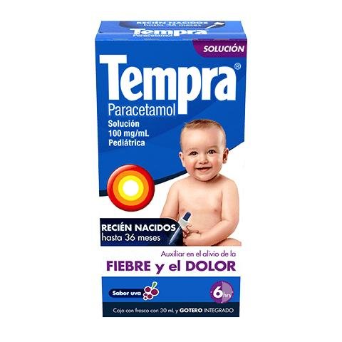 TEMPRA paracetamol 100mg/ml ped gts 30ml