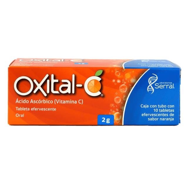 OXITAL -C acido ascórbico/efervescente 1000mg c/10 SERRAL