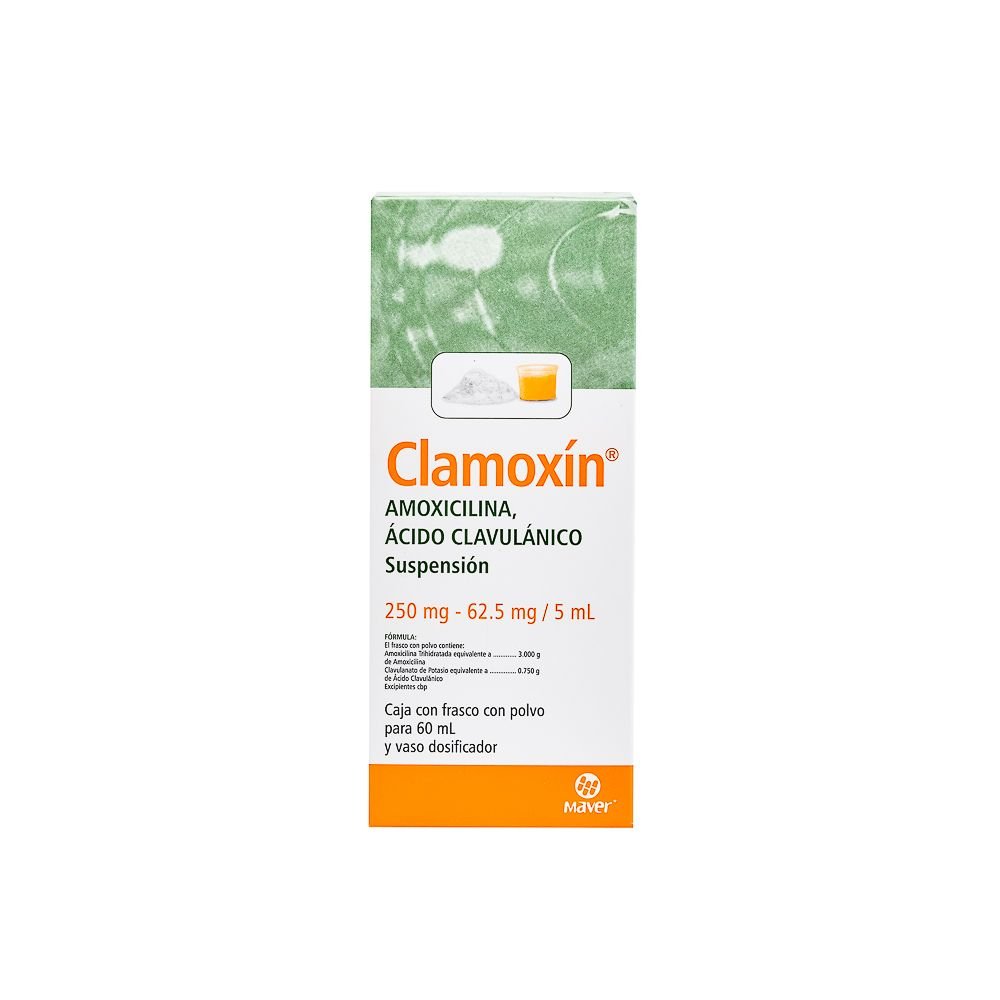 CLAMOXIN-s250 amoxicilina/ac clavulanico susp 250mg c/60ml