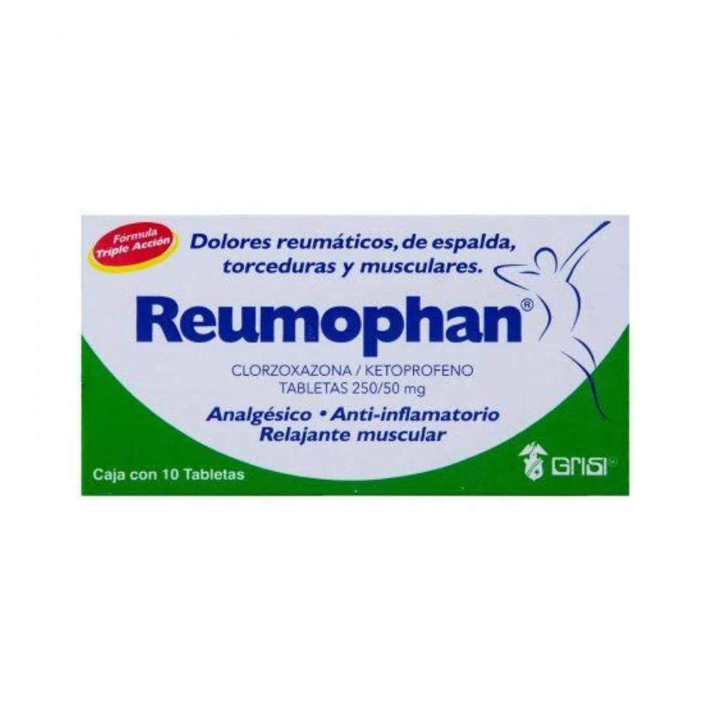 REUMOPHAN clorzoxazona/ketoprofeno 250mg/50mg tabs c/10
