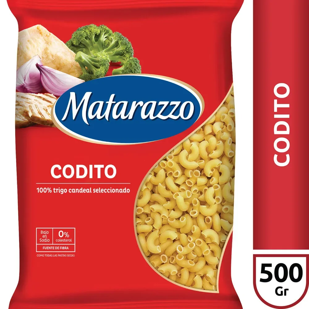 Matarazzo Fideos coditos rayados Matarazzo 500 g