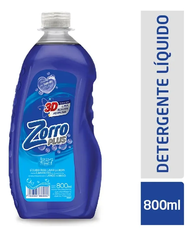 Jabon Liquido Clasico Bot 800 Ml Zorro Jab.liquidos P/lava