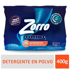 jabon en polvo zorro baja espuma 400gr