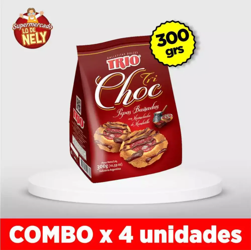 pepas trio bañadas en chocolate 300g