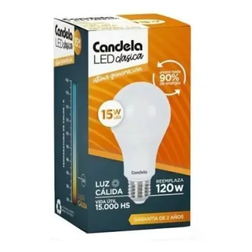 FOCO LED CANDELA 15w CALIDA