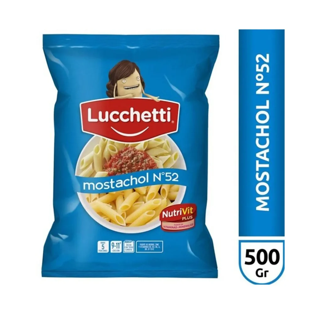 Lucchetti mostachol 500gr fideos