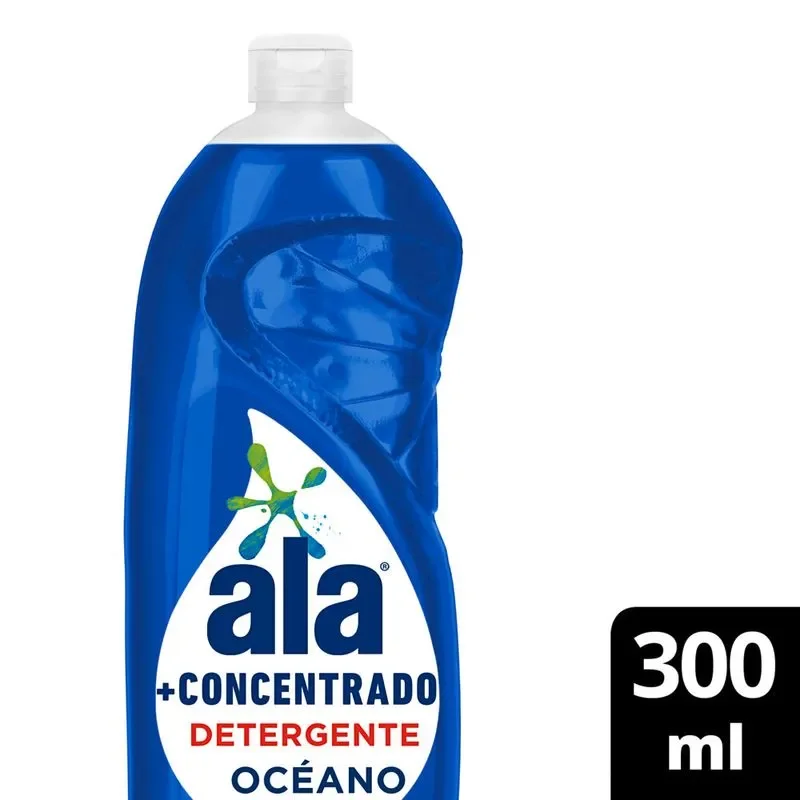 Detergente Líquido Ala + Concentrado Océano 300 Ml.