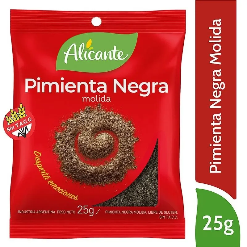 Pimienta Negra Molida Alicante 25 gr