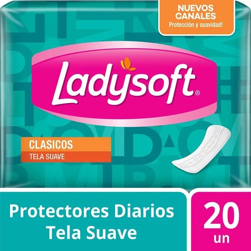 Protectores diarios Ladysoft Clásicos 20 Ud. toallitas