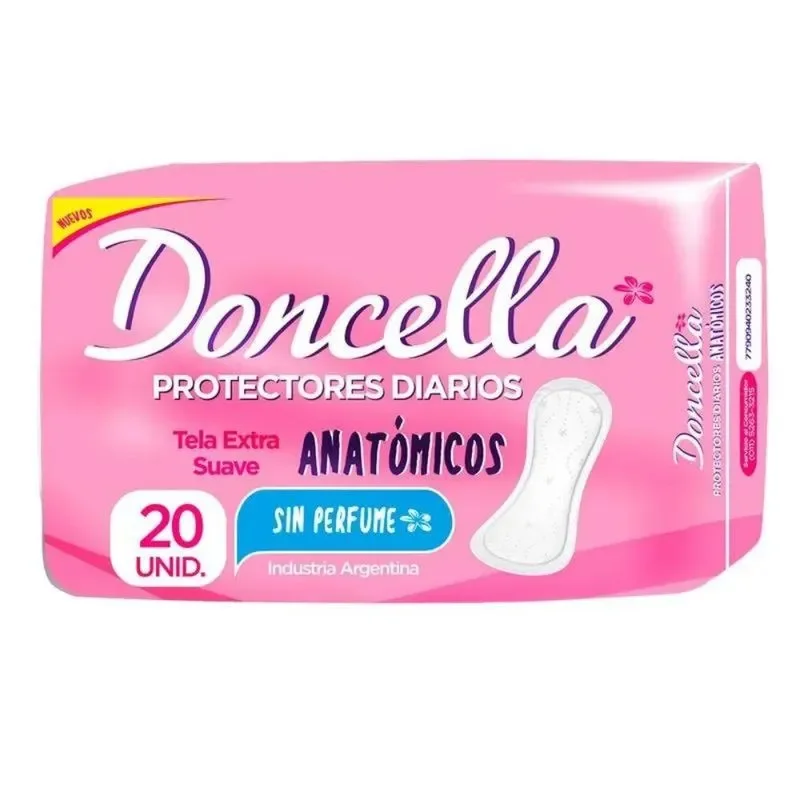Protector Diario Doncella Sin Perfume Anatómicos 20 Ud.