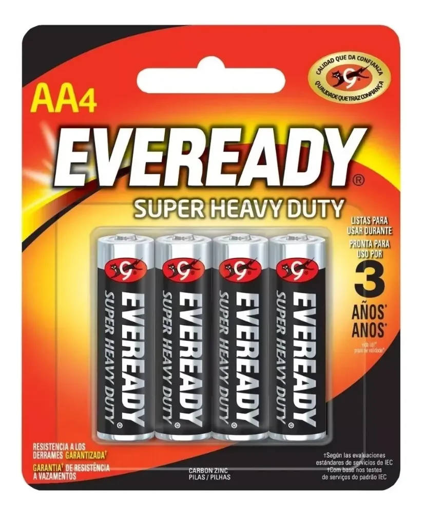 Eveready Pilas de carbón/zinc Eveready tipo AAA 2 u.