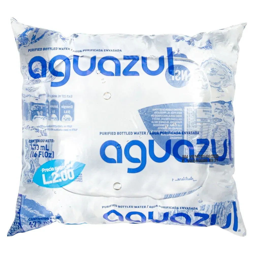 Paquete de Agua Azul en Bolsa
