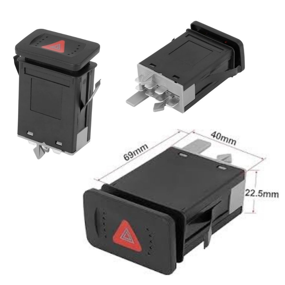 Conmutador Boton Luz Emergencia HAMBURG PARTS Bora/ New Beetle/ Golf/ Octavia