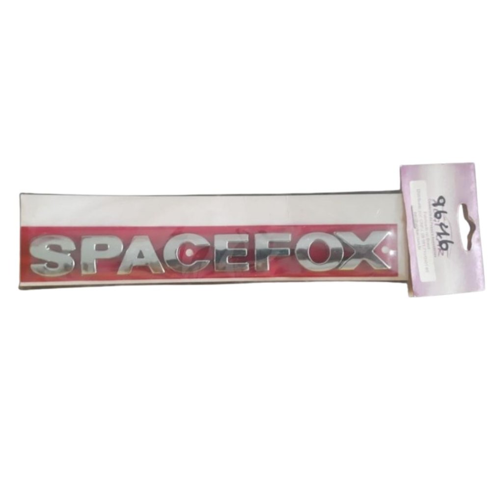 Emblema Letra Spacefox Cromada Grande Compuerta Trasera