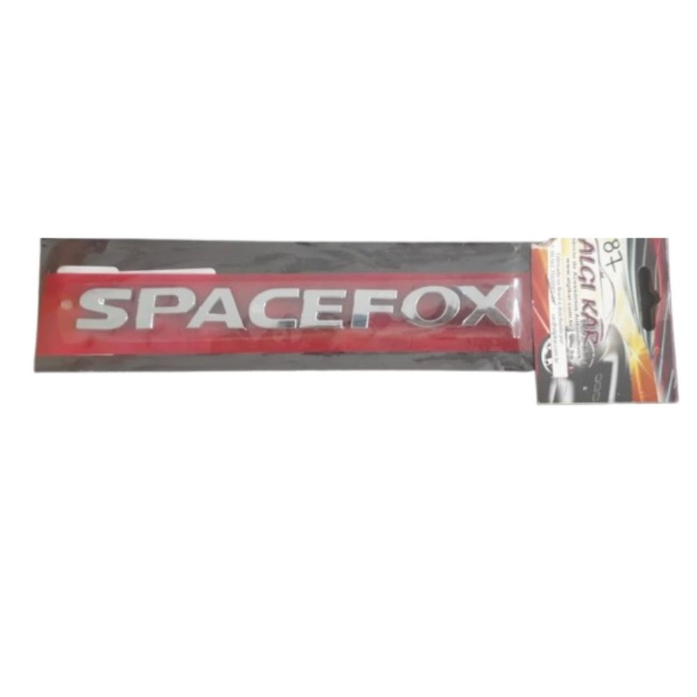Emblema Letra Spacefox Cromada Mediano Compuerta Trasera
