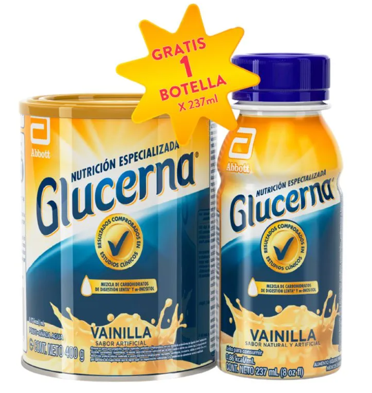 OFERTA GLUCERNA VAINILLA X 400 GR LIQUIDO 1 X220 ML
