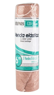 VENDA ELASTICA COLOR PIEL ALFA SAFE 6`` X 5 YARDAS  - ALFA TRADING  (120)