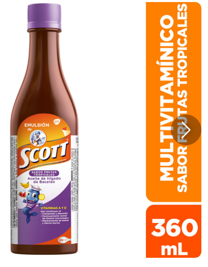 EMULSION SCOTT X 360 ML FRUTAS TROPICALES  - GLAXO - OTC