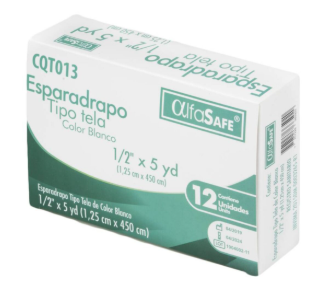 ESPARADRAPO TELA BLANCO ALFASAFE 2" X 5 YD X UND