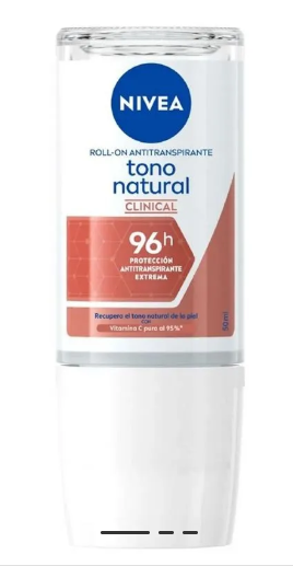 DTE NIVEA CLINICAL TONO NATURAL ANTI- TRASPIRANTE X 50 ML ROLLO