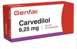 CARVEDILOL 6,25 MG X 30 TAB