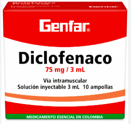 DICLOFENACO 75 MG X 10 AMP  - GENFAR