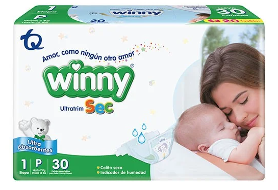 PAÑAL WINNY ULTRATRIM SEC  ETAPA 1 X 30 U
